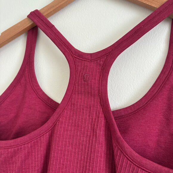 Lululemon Athletic Ebb To Street RB Tank Top B/C Magenta Smoke Women’s Size 12 - Picture 6 of 7